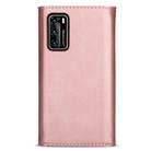 For Huawei P40 Skin Feel Zipper Horizontal Flip Leather Case with Holder & Card Slots & Photo Frame & Lanyard & Long Rope(Rose Gold) - 3