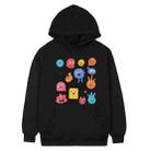 Cute Monsters Printed Fleece Hooded Sweatshirt Print On Your Demand, Size:S(Black) - 1