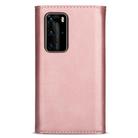 For Huawei P40 Pro Skin Feel Zipper Horizontal Flip Leather Case with Holder & Card Slots & Photo Frame & Lanyard & Long Rope(Rose Gold) - 3