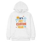 JOY CUSTOM Printed Fleece Hooded Sweatshirt Print On Your Demand, Size:S(White) - 1