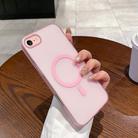 For iPhone SE 2022 / SE 2020 / 8 / 7 Ice Fog MagSafe PC Phone Case(Transparent Pink) - 1