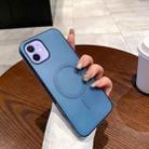 For iPhone 12 / 12 Pro Ice Fog MagSafe PC Phone Case(Titanium Blue) - 1