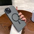 For iPhone 13 Ice Fog MagSafe PC Phone Case(Transparent Black) - 1