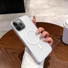 For iPhone 13 Pro Max Ice Fog MagSafe PC Phone Case(White) - 1