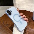 For iPhone 16 Plus Ice Fog MagSafe PC Phone Case(Transparent Blue) - 1