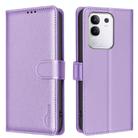 For vivo Y29 4G Litchi Texture RFID Anti-theft Leather Phone Case(Purple) - 1