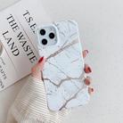 For iPhone 12 mini Gilding Marble Pattern Soft TPU Protective Case(White) - 1