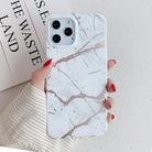 For iPhone 12 mini Gilding Marble Pattern Soft TPU Protective Case(White) - 2