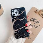 For iPhone 12 / 12 Pro Gilding Marble Pattern Soft TPU Protective Case(Black) - 1