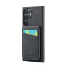 For Samsung Galaxy S25 Ultra 5G Fierre Shann FS-023 Crazy Horse Card Holder Back Cover PU Phone Case(Black) - 2