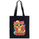 Red Elf Printed Canvas Handbag Digital Print On Your Demand, Size:40x35cm(Black) - 1