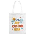 JOY CUSTOM Printed Canvas Handbag Digital Print On Your Demand, Size:30x25cm(White) - 1