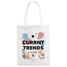 Current Trends Printed Canvas Handbag Digital Print On Your Demand, Size:25x20cm(White) - 1