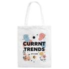 Current Trends Printed Canvas Handbag Digital Print On Your Demand, Size:30x25cm(White) - 1