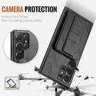 For Samsung Galaxy S25 Ultra 5G Fierre Shann FS-024 Oil Wax Cow Leather Card Holder Back Phone Case(Black) - 3