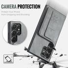 For Samsung Galaxy S25 Ultra 5G Fierre Shann FS-024 Oil Wax Cow Leather Card Holder Back Phone Case(Grey) - 3