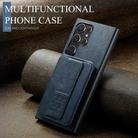 For Samsung Galaxy S25 Ultra 5G Fierre Shann FS-024 Oil Wax Cow Leather Card Holder Back Phone Case(Blue) - 2