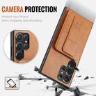 For Samsung Galaxy S25 Ultra 5G Fierre Shann FS-024 Oil Wax Cow Leather Card Holder Back Phone Case(Brown) - 3
