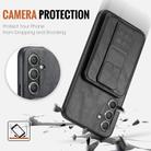 For Samsung Galaxy S25 5G Fierre Shann FS-024 Oil Wax Cow Leather Card Holder Back Phone Case(Black) - 3
