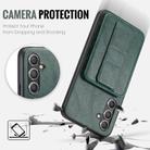 For Samsung Galaxy S25 5G Fierre Shann FS-024 Oil Wax Cow Leather Card Holder Back Phone Case(Green) - 3