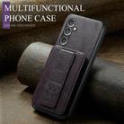 For Samsung Galaxy S25 5G Fierre Shann FS-024 Oil Wax Cow Leather Card Holder Back Phone Case(Purple) - 2