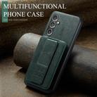 For Samsung Galaxy S25+ 5G Fierre Shann FS-024 Oil Wax Cow Leather Card Holder Back Phone Case(Green) - 2
