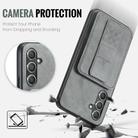 For Samsung Galaxy S25+ 5G Fierre Shann FS-024 Oil Wax Cow Leather Card Holder Back Phone Case(Grey) - 3
