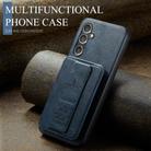 For Samsung Galaxy S25+ 5G Fierre Shann FS-024 Oil Wax Cow Leather Card Holder Back Phone Case(Blue) - 2