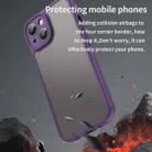 For iPhone 15 Pro Max Fan Dun Series TPU Hybrid PC Frosted Phone Case(Purple) - 3