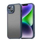For iPhone 14 Plus Fan Dun Series TPU Hybrid PC Frosted Phone Case(Blue) - 1