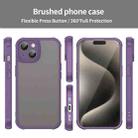 For iPhone 14 Plus Fan Dun Series TPU Hybrid PC Frosted Phone Case(Purple) - 2