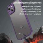 For iPhone 14 Plus Fan Dun Series TPU Hybrid PC Frosted Phone Case(Purple) - 3