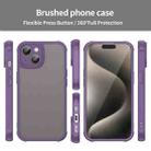 For iPhone 13 Fan Dun Series TPU Hybrid PC Frosted Phone Case(Purple) - 2