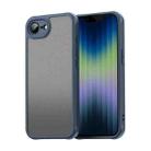 For iPhone 16e Fan Dun Series TPU Hybrid PC Frosted Phone Case(Blue) - 1
