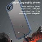 For iPhone 16e Fan Dun Series TPU Hybrid PC Frosted Phone Case(Blue) - 3