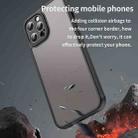 For iPhone 12 Pro Max Fan Dun Series TPU Hybrid PC Frosted Phone Case(Black) - 3