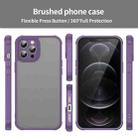 For iPhone 12 Pro Max Fan Dun Series TPU Hybrid PC Frosted Phone Case(Purple) - 2