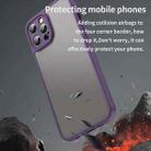 For iPhone 12 Pro Max Fan Dun Series TPU Hybrid PC Frosted Phone Case(Purple) - 3