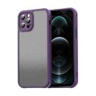 For iPhone 12 Pro Fan Dun Series TPU Hybrid PC Frosted Phone Case(Purple) - 1