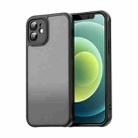For iPhone 12 Fan Dun Series TPU Hybrid PC Frosted Phone Case(Black) - 1