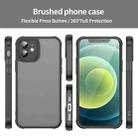 For iPhone 12 Fan Dun Series TPU Hybrid PC Frosted Phone Case(Black) - 2