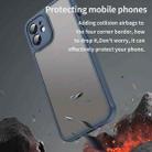 For iPhone 12 Fan Dun Series TPU Hybrid PC Frosted Phone Case(Blue) - 3