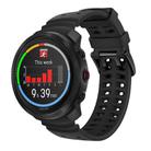 For Polar Vantage M3 Double Buckle Silicone Sport Watch Band(Black) - 1