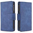 For iPhone XR Skin Feel Detachable Magnetic Zipper Horizontal Flip PU Leather Case with Multi-Card Slots & Holder & Wallet & Photo Frame & Lanyard(Blue) - 1