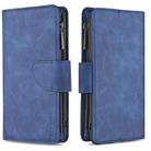 For iPhone 8 Plus Skin Feel Detachable Magnetic Zipper Horizontal Flip PU Leather Case with Multi-Card Slots & Holder & Wallet & Photo Frame & Lanyard(Blue) - 1