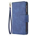 For iPhone 8 Plus Skin Feel Detachable Magnetic Zipper Horizontal Flip PU Leather Case with Multi-Card Slots & Holder & Wallet & Photo Frame & Lanyard(Blue) - 2