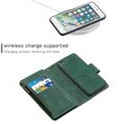 For iPhone 8 Plus Skin Feel Detachable Magnetic Zipper Horizontal Flip PU Leather Case with Multi-Card Slots & Holder & Wallet & Photo Frame & Lanyard(Green) - 3