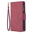 For iPhone 11 Skin Feel Detachable Magnetic Zipper Horizontal Flip PU Leather Case with Multi-Card Slots & Holder & Wallet & Photo Frame & Lanyard(Red) - 2