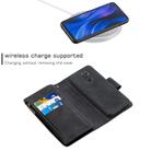For Xiaomi Redmi 9 Skin Feel Detachable Magnetic Zipper Horizontal Flip PU Leather Case with Multi-Card Slots & Holder & Wallet & Photo Frame & Lanyard(Black) - 2