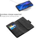 For Xiaomi Redmi 9 Skin Feel Detachable Magnetic Zipper Horizontal Flip PU Leather Case with Multi-Card Slots & Holder & Wallet & Photo Frame & Lanyard(Black) - 2